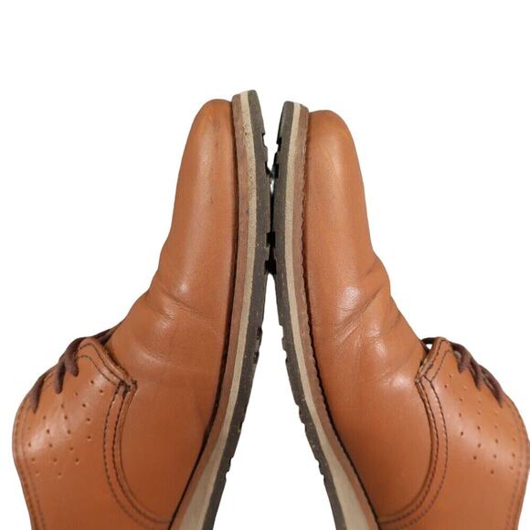 Flexi Shoes Mens 9 Oxford Chukka Leather Classic Professional Comfort Work Brown